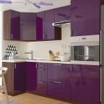 Cocina color ciruela