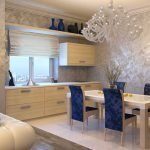 Cocina con candelabro