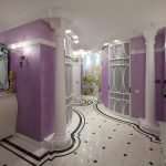 Escayola decorativa morada