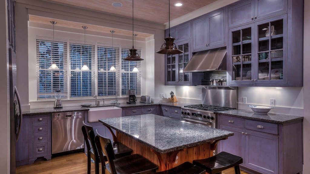 עיצוב מטבח סגול