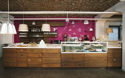 Proyectos de diseño del interior de la pastelería.