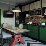 Espacio de cocina estilo loft
