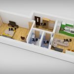 Apartamento estrecho