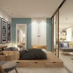Dormitorio en un estudio