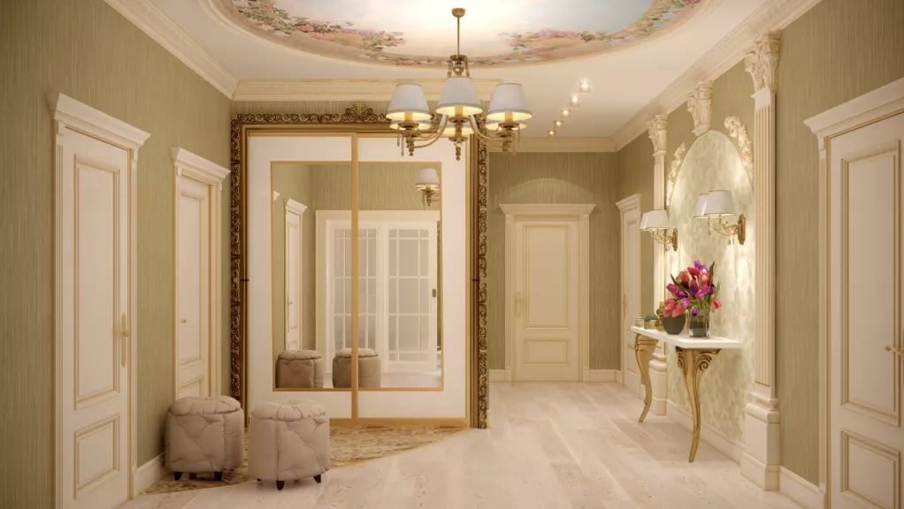 עיצוב המסדרון בסגנון קלאסי