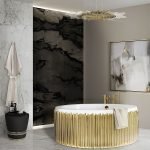 Top de baño dorado