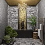 Plantas en el interior del baño.