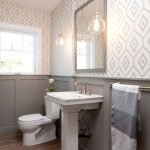Decoración de baño de papel tapiz