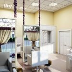Muebles blancos en el interior.