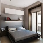 Elegante dormitorio interior en el apartamento