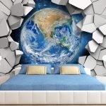Mural con la imagen de la tierra
