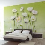 Fotomural con amapolas blancas