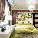 Mural con flores blancas