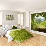 Dormitorio blanco-verde