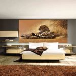 Foto papel tapiz detrás de la cama