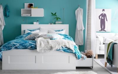 Diseño de dormitorio turquesa: 75 ejemplos