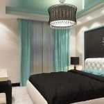 Interior negro y turquesa