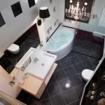 Piso de baño negro