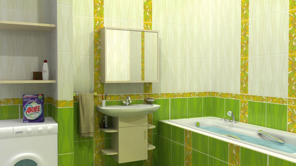 Disenyo ng berdeng banyo