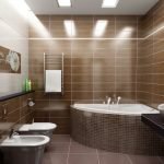 Marrón en diseño de baño