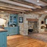 Muebles azules en la cocina