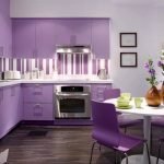 Cocina de color púrpura claro