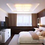 Dormitorio con luz de techo