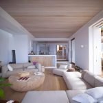 Sala de estar con sofá de esquina