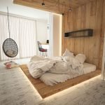 Silla colgante en el dormitorio