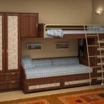 Opción de diseño para una habitación con litera.