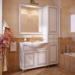 Bañera con baranda de vidrio