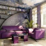 Muebles tapizados morados