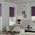 Cortinas romanas en violeta
