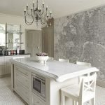 Muro de cocina con mapa