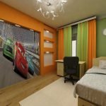 Infantil en tonos naranja y verde