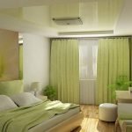 Dormitorio verde amarillento