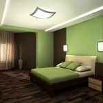 Dormitorio verde marron