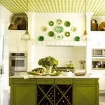 Celda verde en el interior de la cocina.