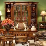 Muebles de madera en la oficina