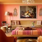Naranja en el diseño de la habitación