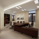 Iluminación del techo de la oficina