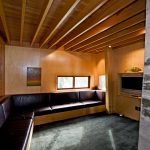 Decoración de techo de madera