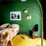 Habitación verde brillante