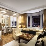 Sala de estar con sofá de esquina