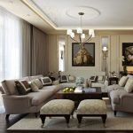 Sala de estar con composición paralela.
