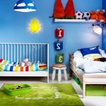Paredes azules brillantes