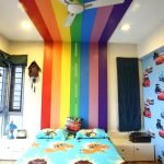 Arcoiris sobre la cama