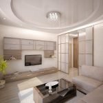 Sala de estar con puerta corredera