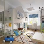 Decoración para niños con zona de juegos.