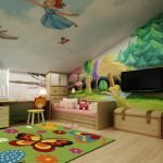 Muebles de madera natural para niños.
